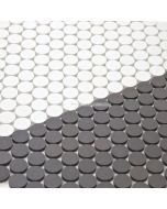 Matte Penny Round Porcelain Mosaic