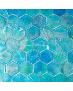 Glacier Hexagon Glass Mosaic