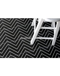 Flex Art Tile Collection TileDaily Chevron, Black, P0120-1BK